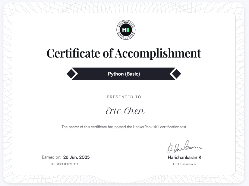 Python(Basic) Certificate